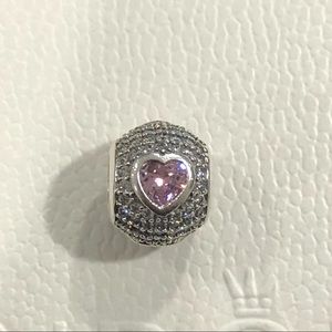 Pandora pink heart charm